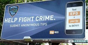 Help fight crime billboard