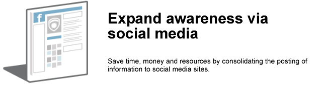 Expand awareness via social media