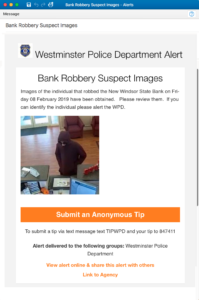 Email alert example