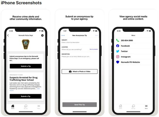 Norwalk anonymous tip app