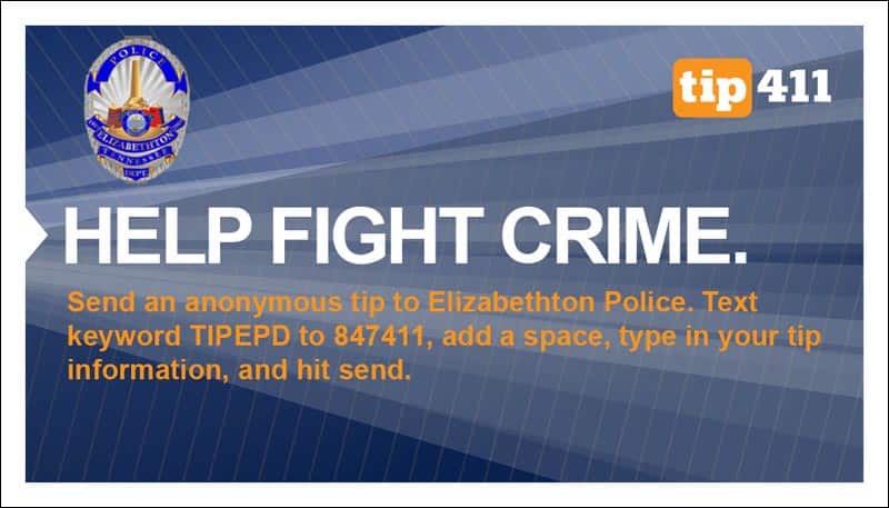 Elizabethton PD Text tip