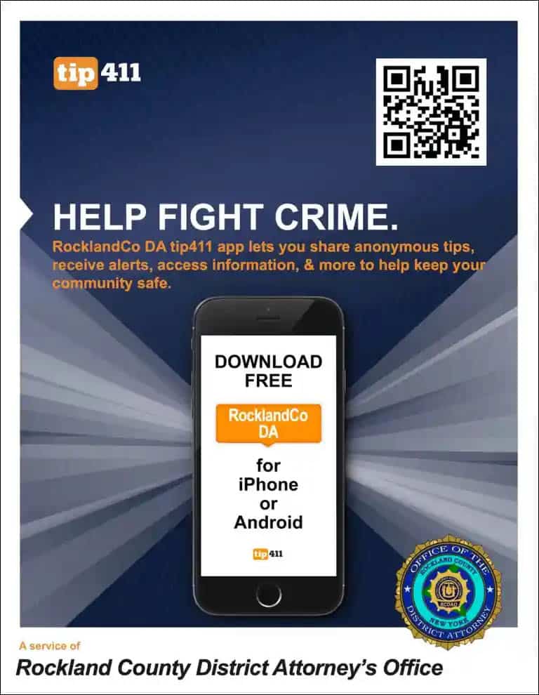 Rockland County DA tip411 Poster